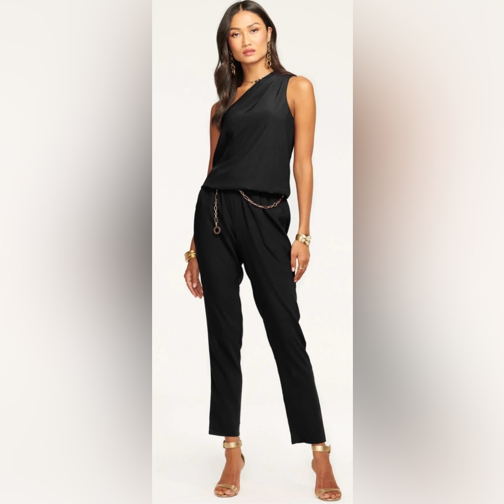 Ramy Brook Black One-Shoulder Jumpsuit